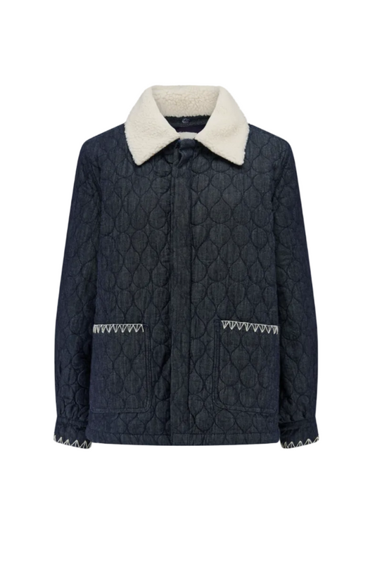 Frida Sherpa Collar Quilted Jacket
