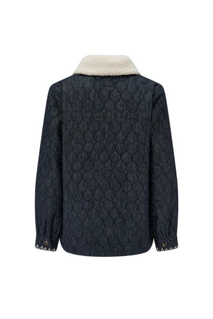 Frida Sherpa Collar Quilted Jacket