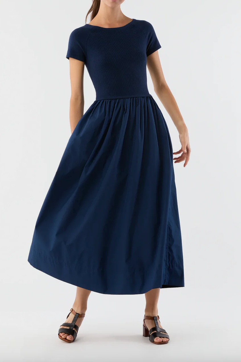 Cosette Dress in Navy
