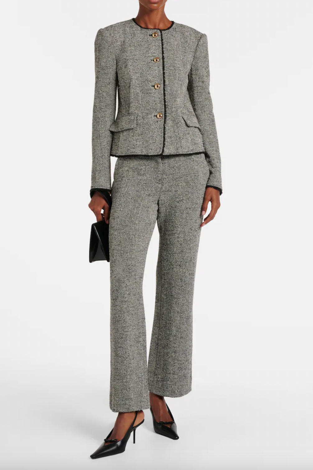 Ivie Herringbone Blazer