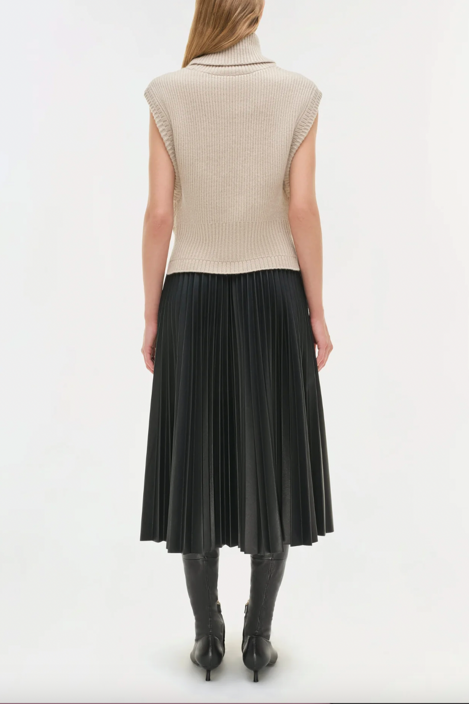 Kezia Vegan Leather Midi Skirt