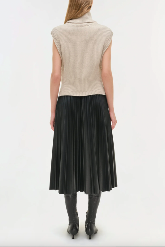 Kezia Vegan Leather Midi Skirt