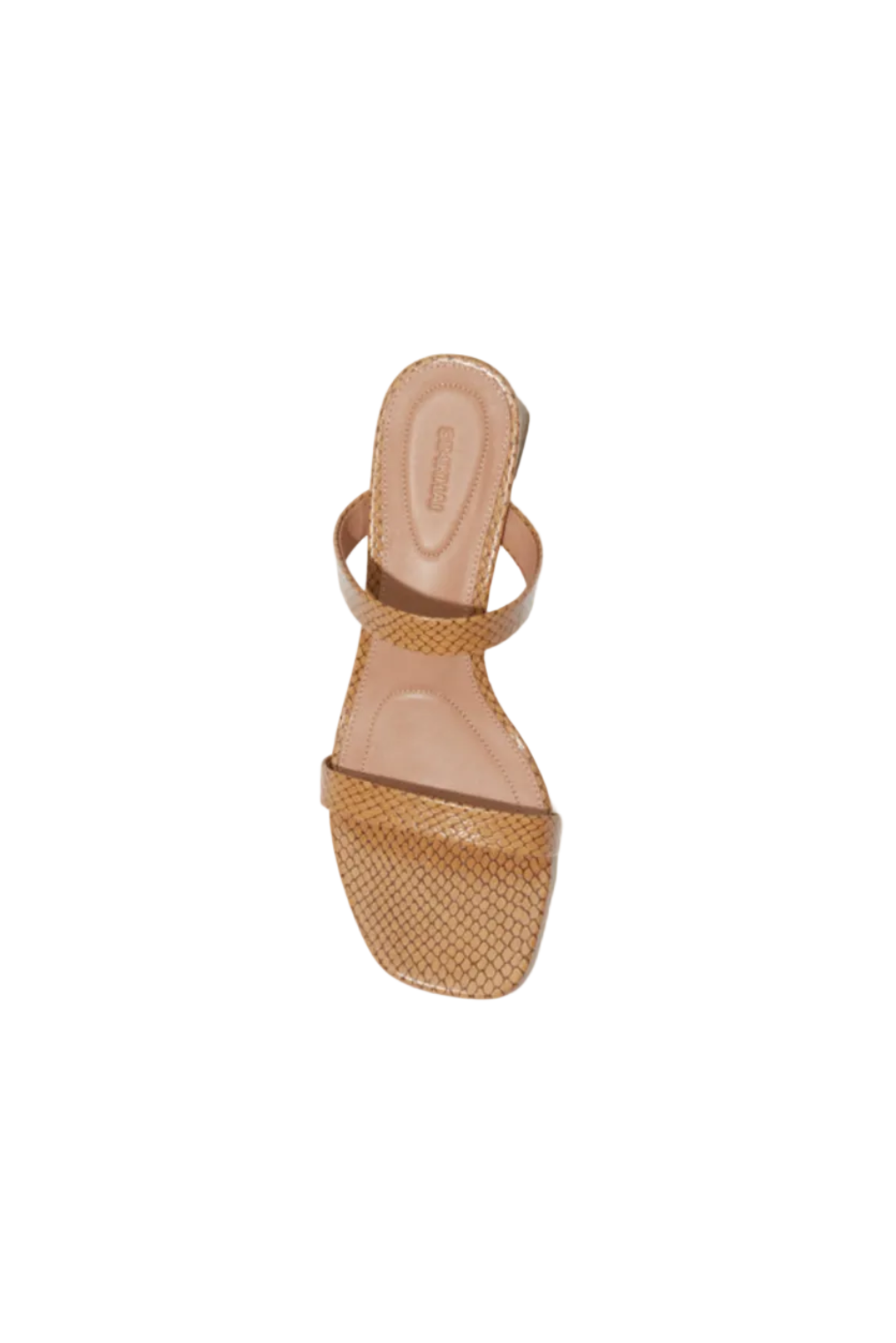 Clara Debossed Leather Block Heel