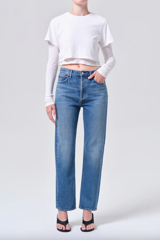 90's Pinch Waist Jean in Circulate