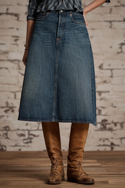 Indigo Selvedge Denim Skirt