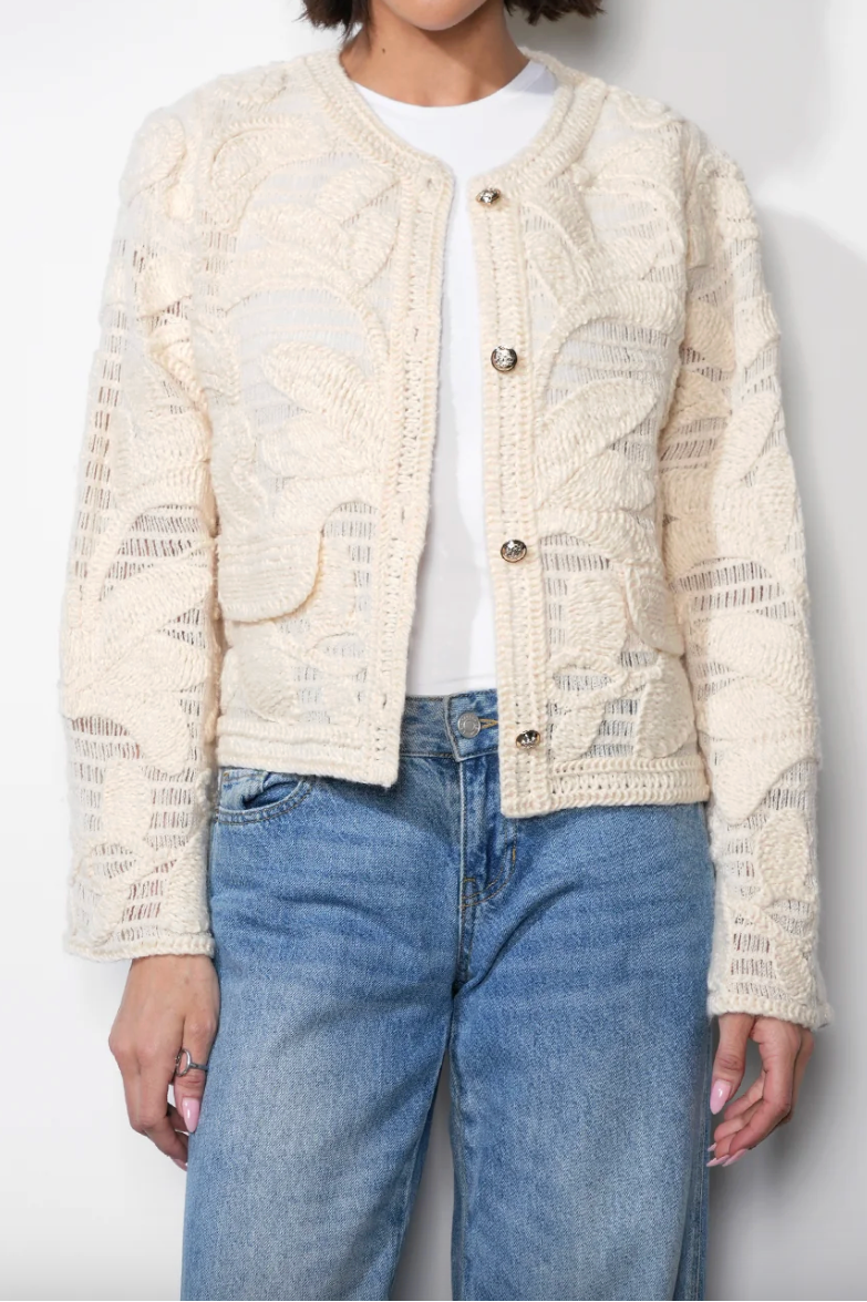 Sutton Open Crochet Cardigan