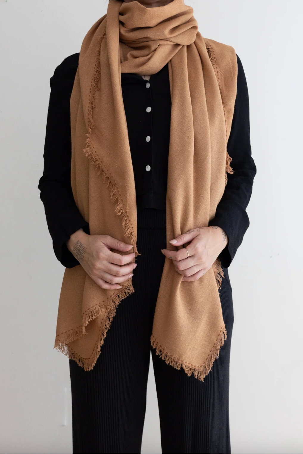 Silk Noil Wrap Scarf