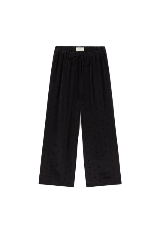 Vera Pant with Velvet Black Polka Dots