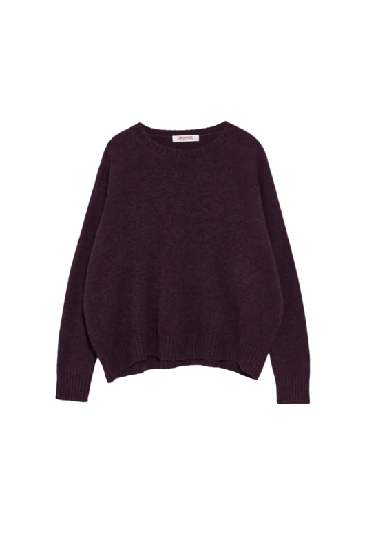 Cashmere Pullover in Eggplant