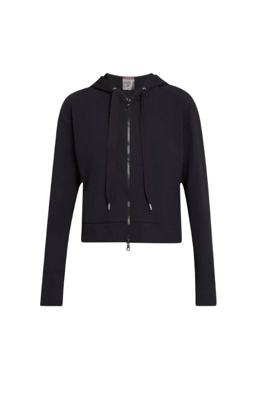 Rib Crop Hoodie