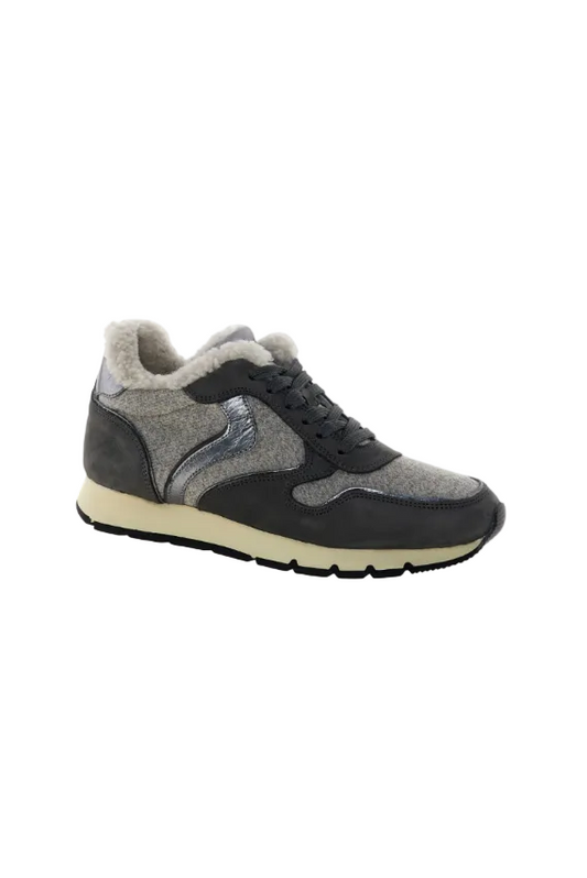 Julia Fur Sneaker in Grey