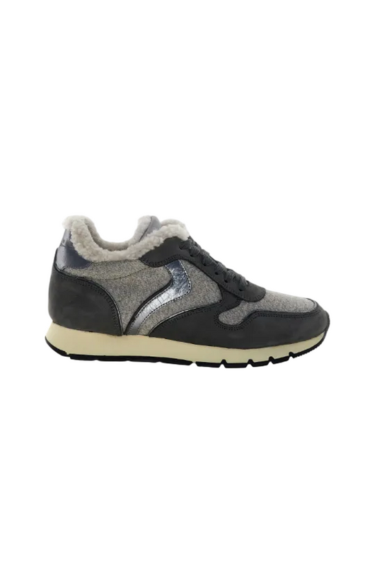 Julia Fur Sneaker in Grey