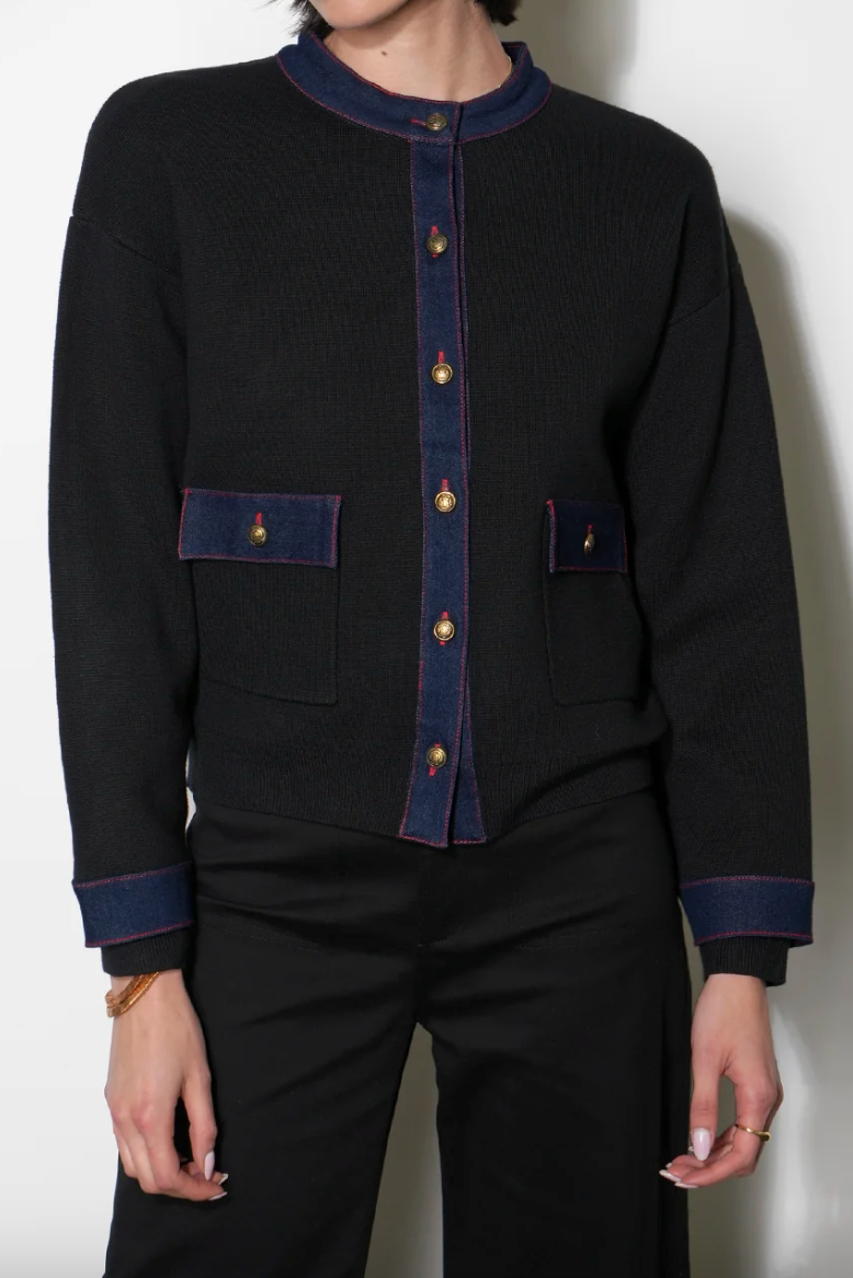 Lila Denim Detail Jacket