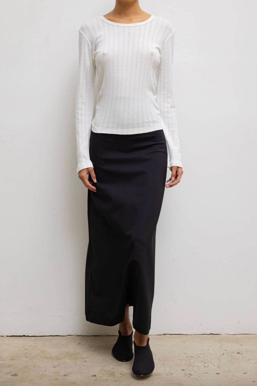 Pointelle Slim Fit LS