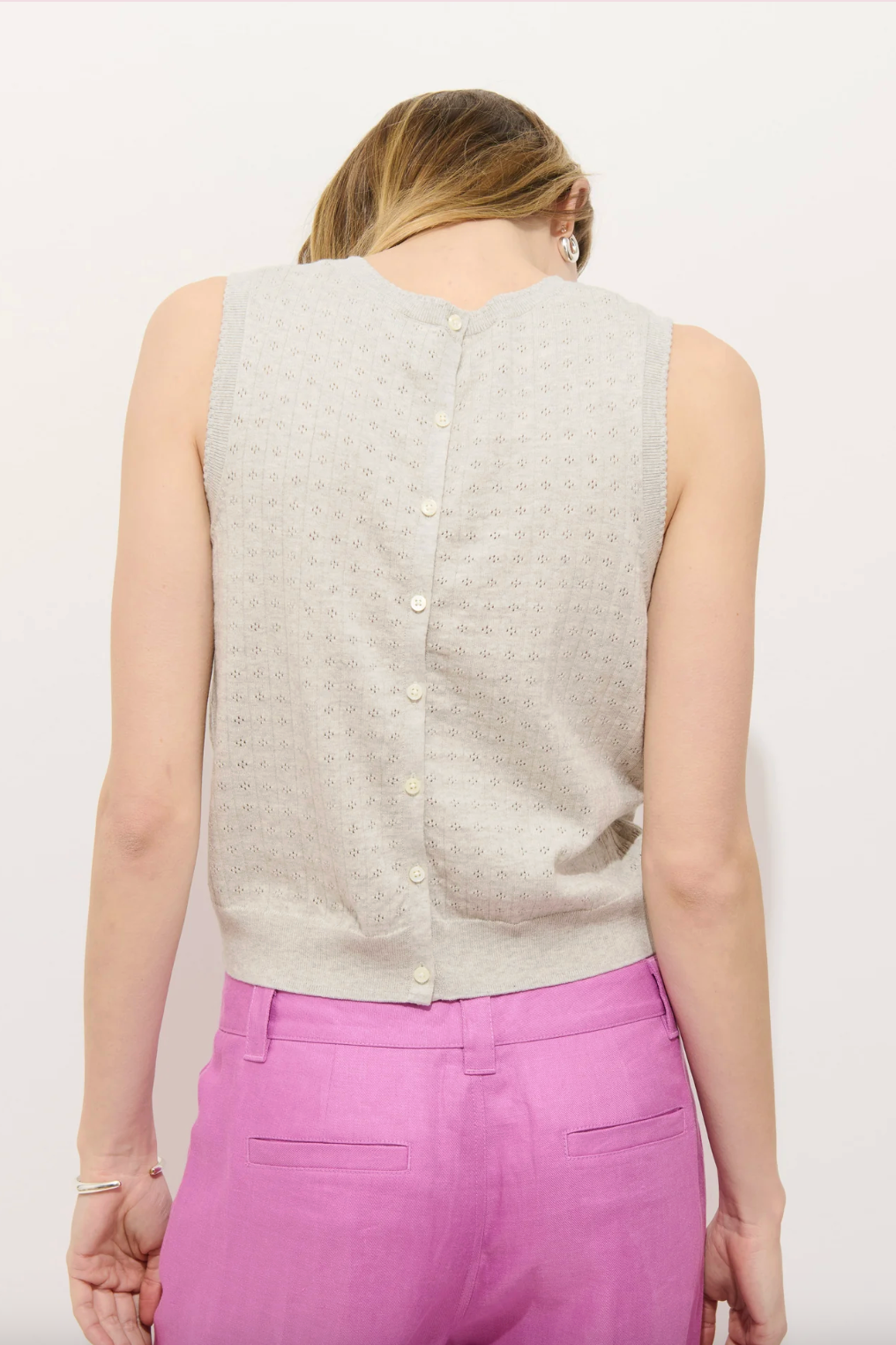 Odette Sweater Tank In Cotton Cashmere