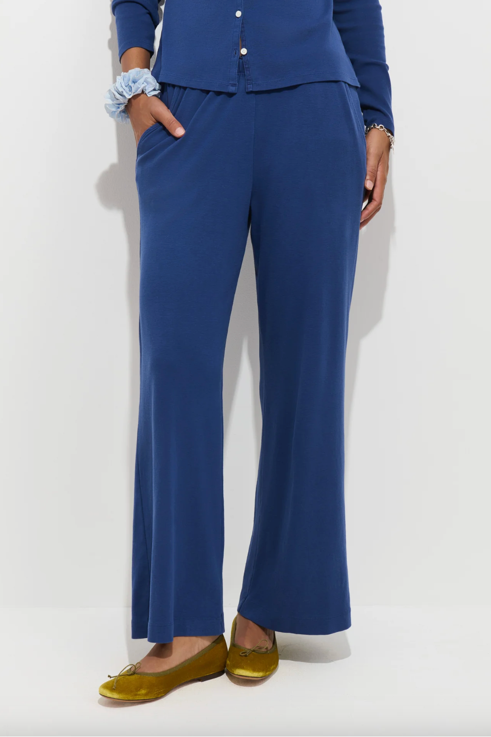 Frankie Pull On Pant in Cotton Rib