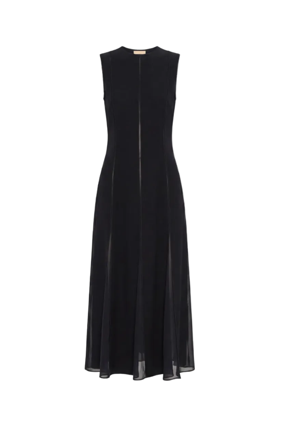 Laure Sleeveless Midi Dress in Noir