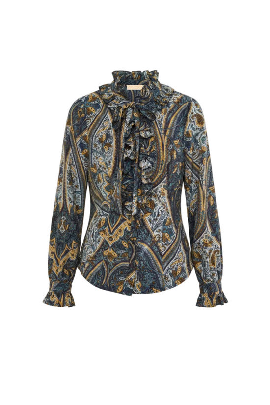Catroux Long Sleeve Silk Blouse
