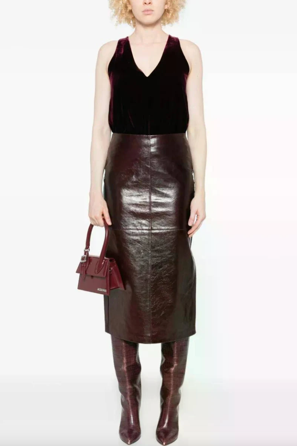Velvet V Neck Top