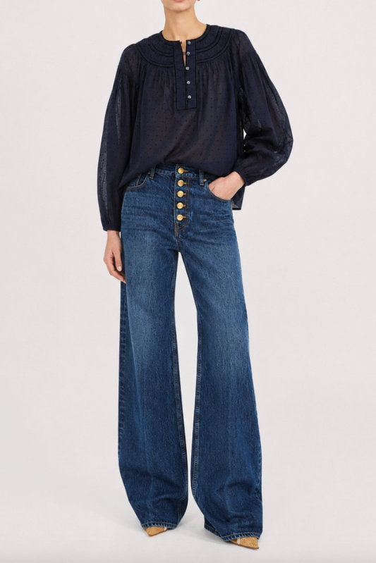Klara Long Sleeve Cotton Blouse
