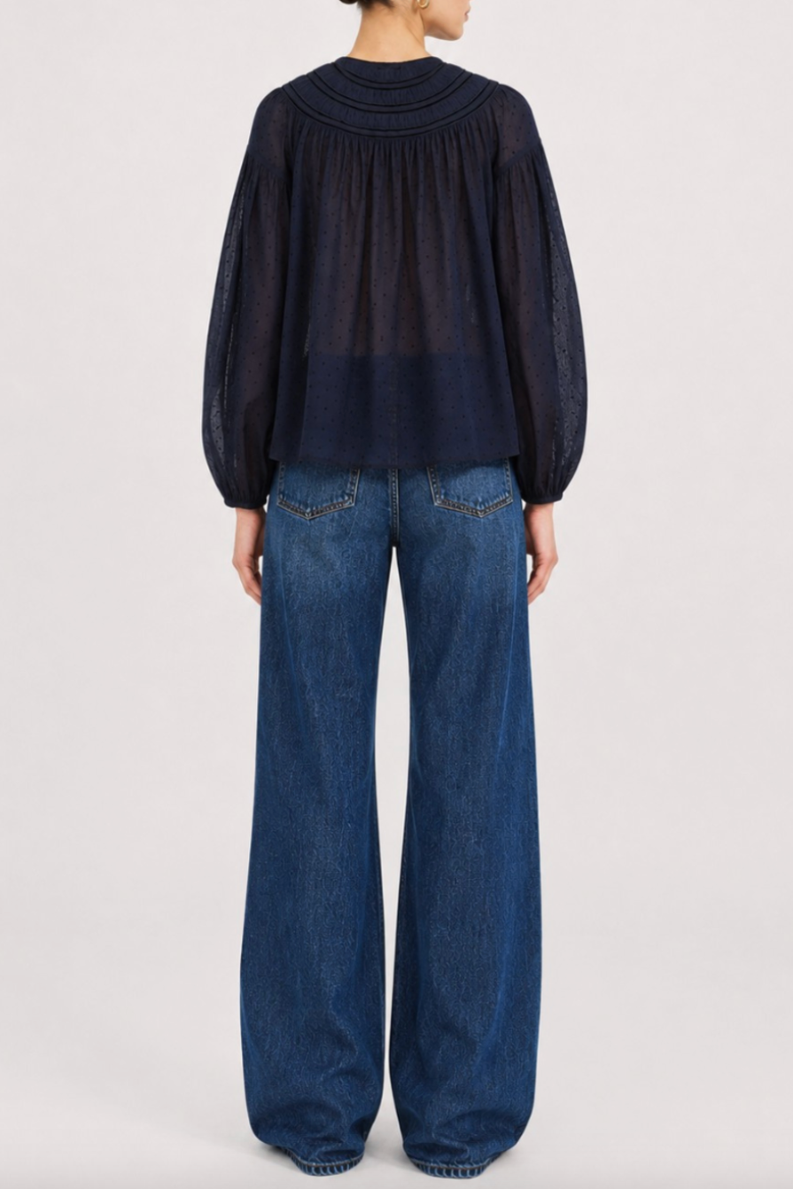 Klara Long Sleeve Cotton Blouse