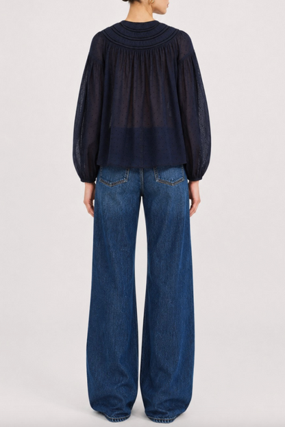 Klara Long Sleeve Cotton Blouse