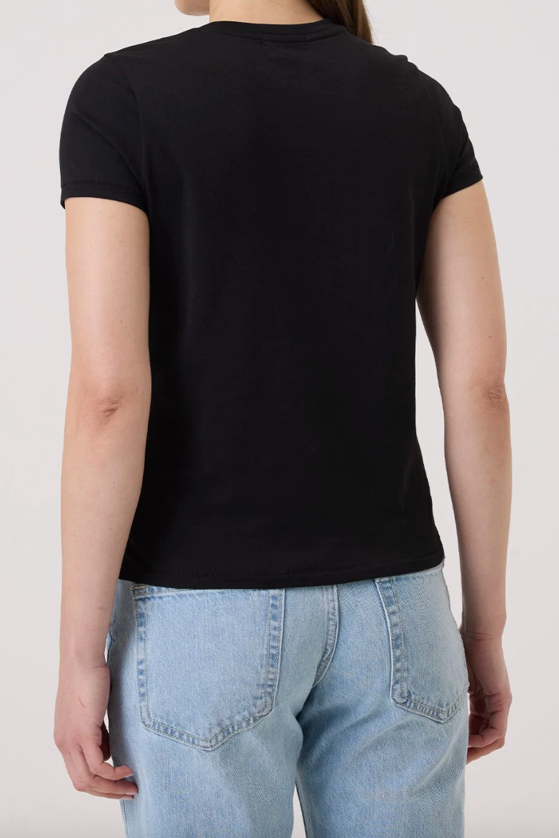 Short Sleeve Organic Boy Tee in Black