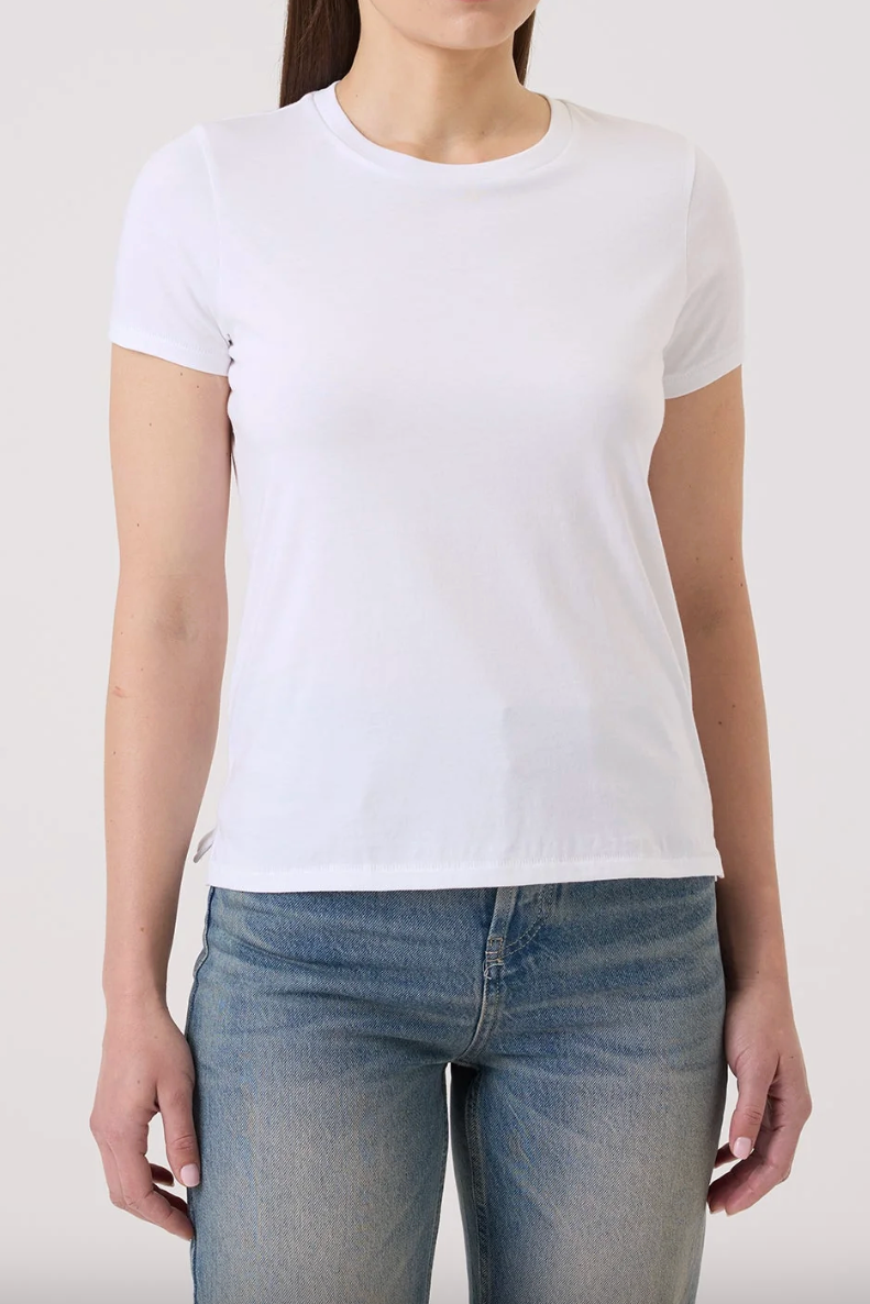 Short Sleeve Organic Boy Tee in White
