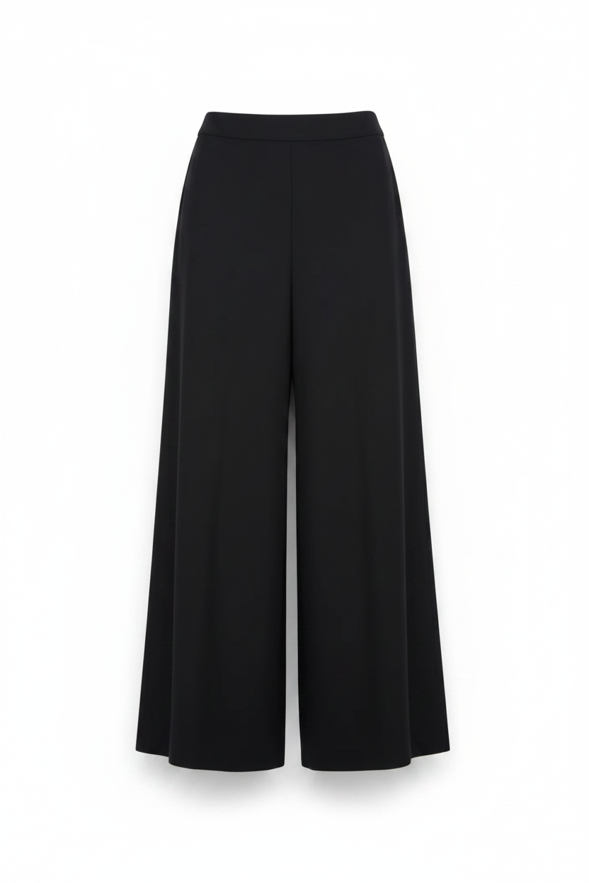 Wide-Leg Cropped Superfine Merino