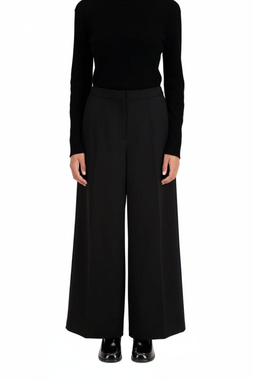 Wide-Leg Cropped Superfine Merino