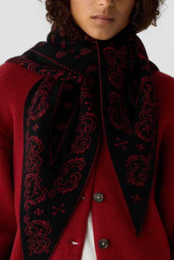 The Wild Rag in Carmine/Black