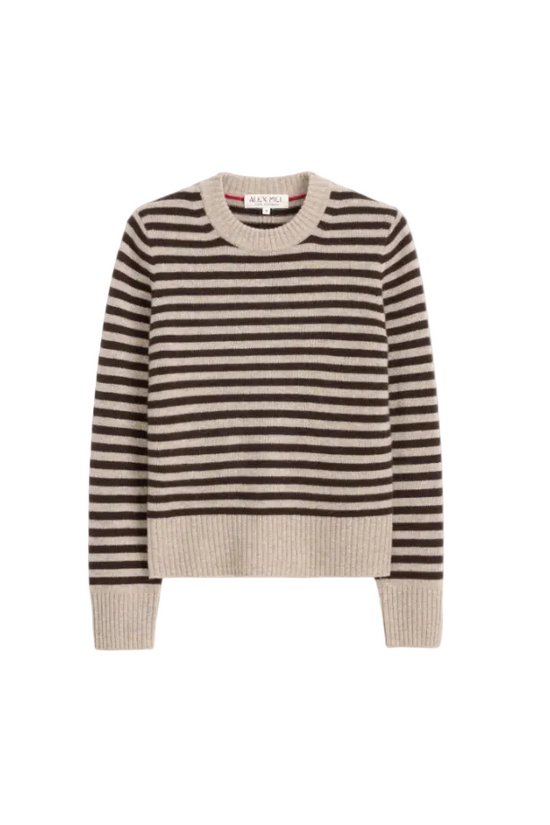 Marais Striped Sweater in Washed Cashmere