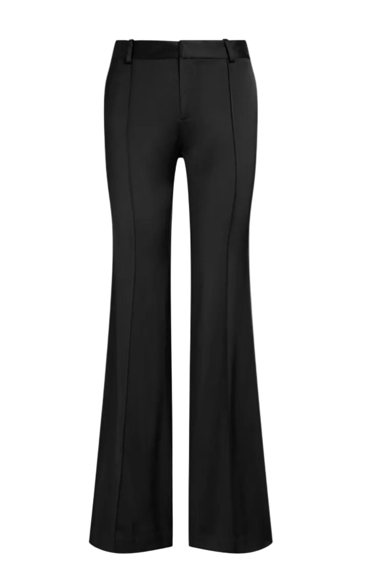 Low-Rise Satin Kick-Flare Pant