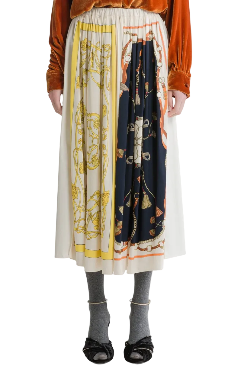 "The Crown" Print Viscose Twill