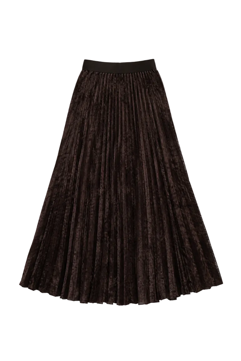 Soleil Plisse' Flocked Stretch Tulle in Fondant