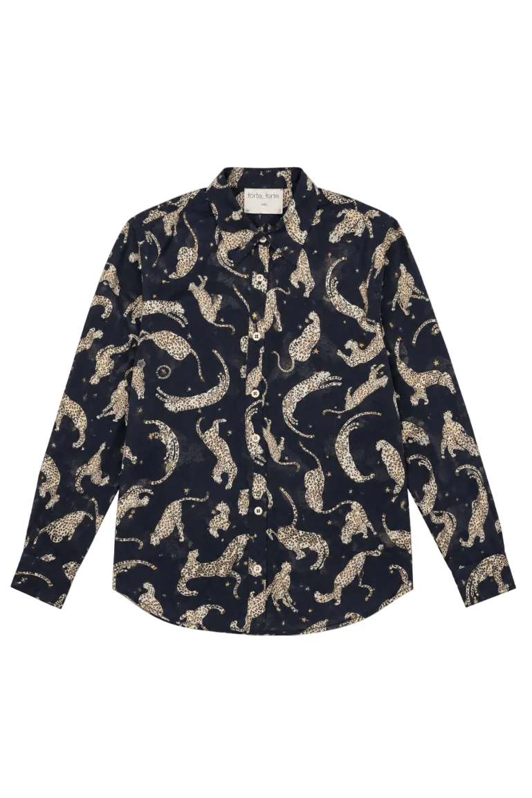 "Royal Leopard" Print Co/Se Volie