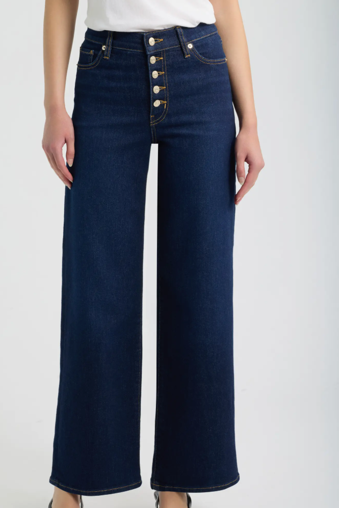 Le Slim Palazzo Exposed Button