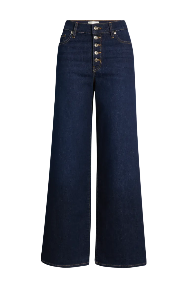 Le Slim Palazzo Exposed Button