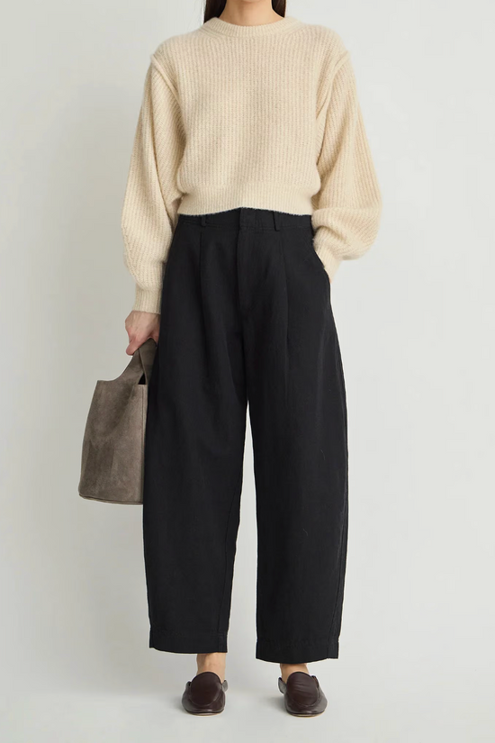 Bari Crop Trouser in Black
