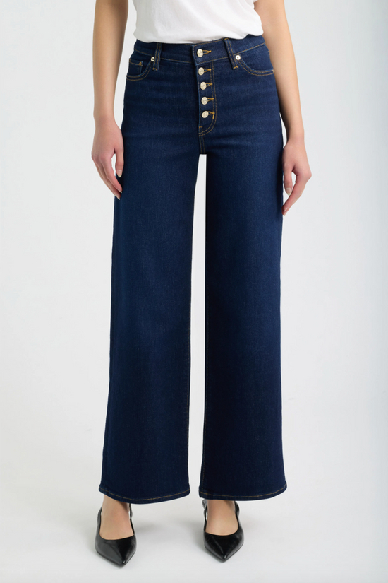 Le Slim Palazzo Exposed Button