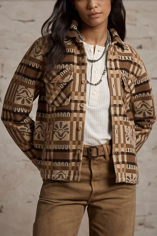 Block-Print Jacquard Overshirt