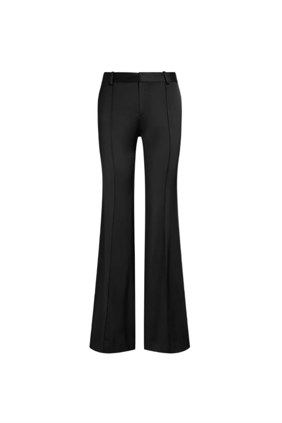 Low-Rise Satin Kick-Flare Pant