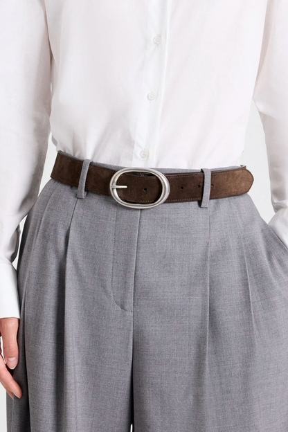 Wide Belt in Suede
