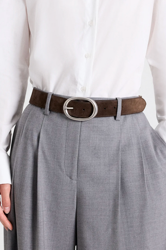 Wide Belt in Suede
