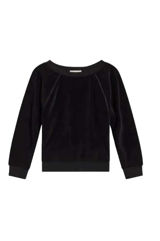 Black Saba Raglan Top