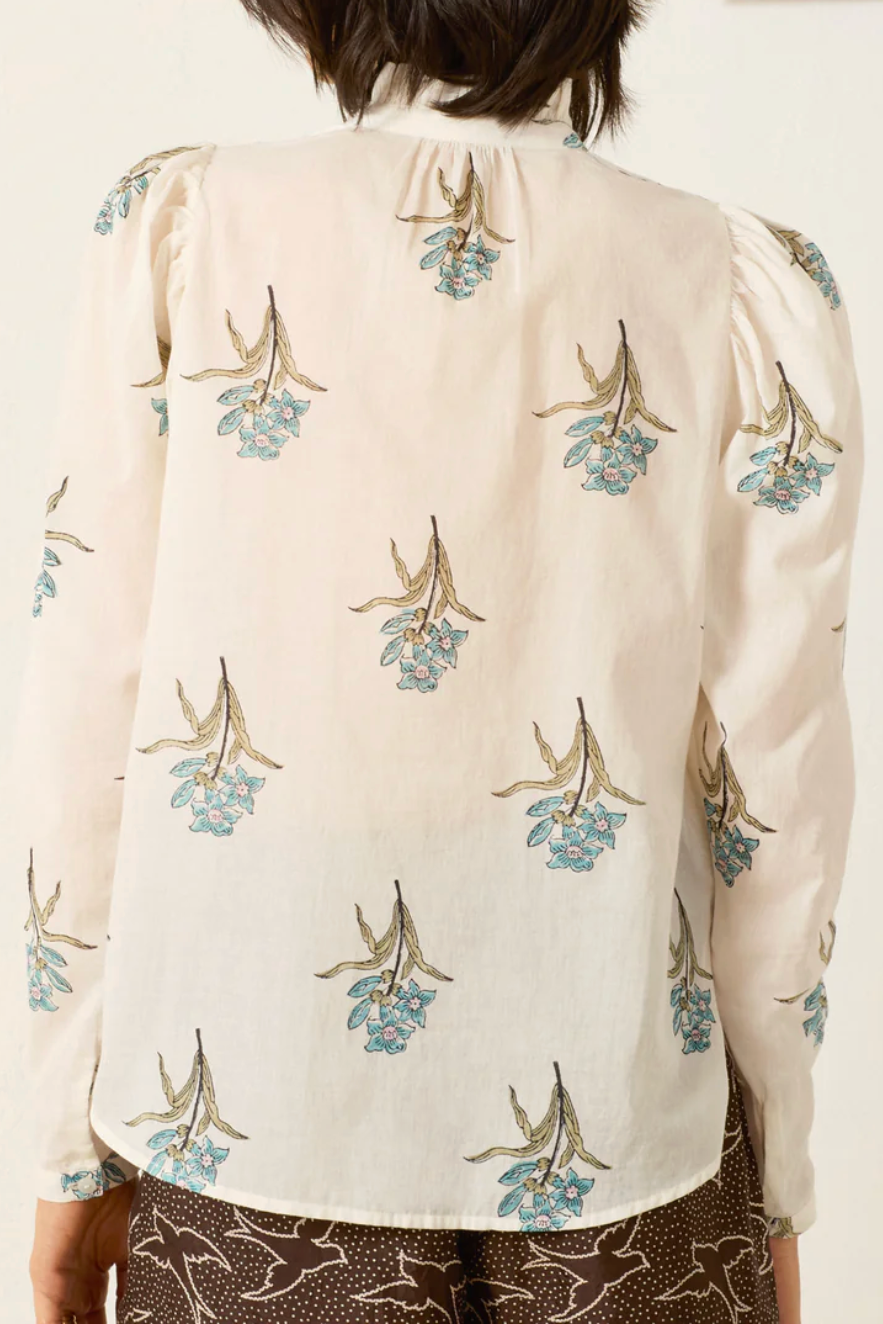 Artemis Sky Mist Flower Shirt