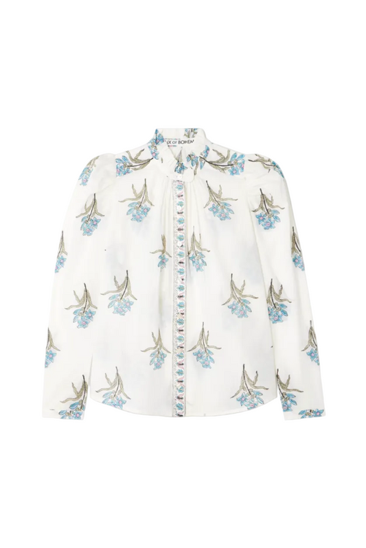 Artemis Sky Mist Flower Shirt