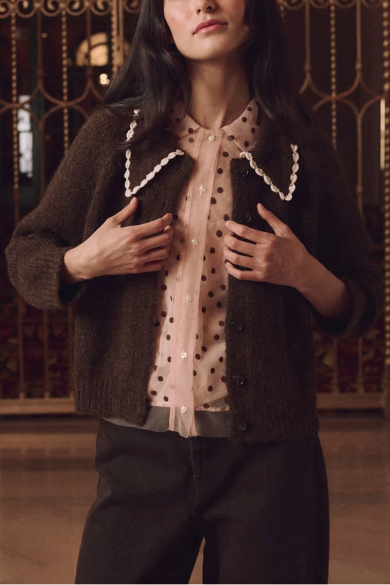The Crochet Collar Cardigan