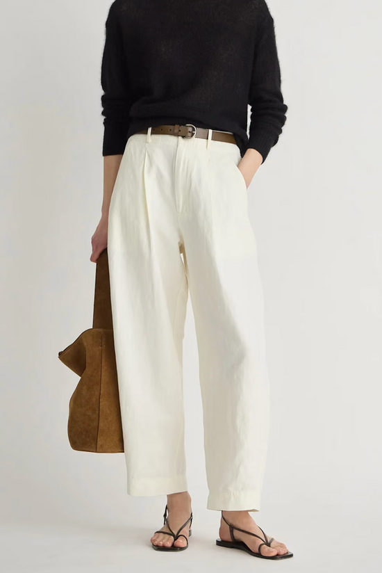 Bari Crop Trouser in Cream