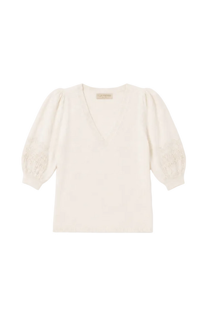 Reina Puff Cashmere Top